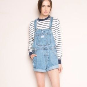 SHORT LIGHT DENIM ROMPER | JEAN OVERALLS